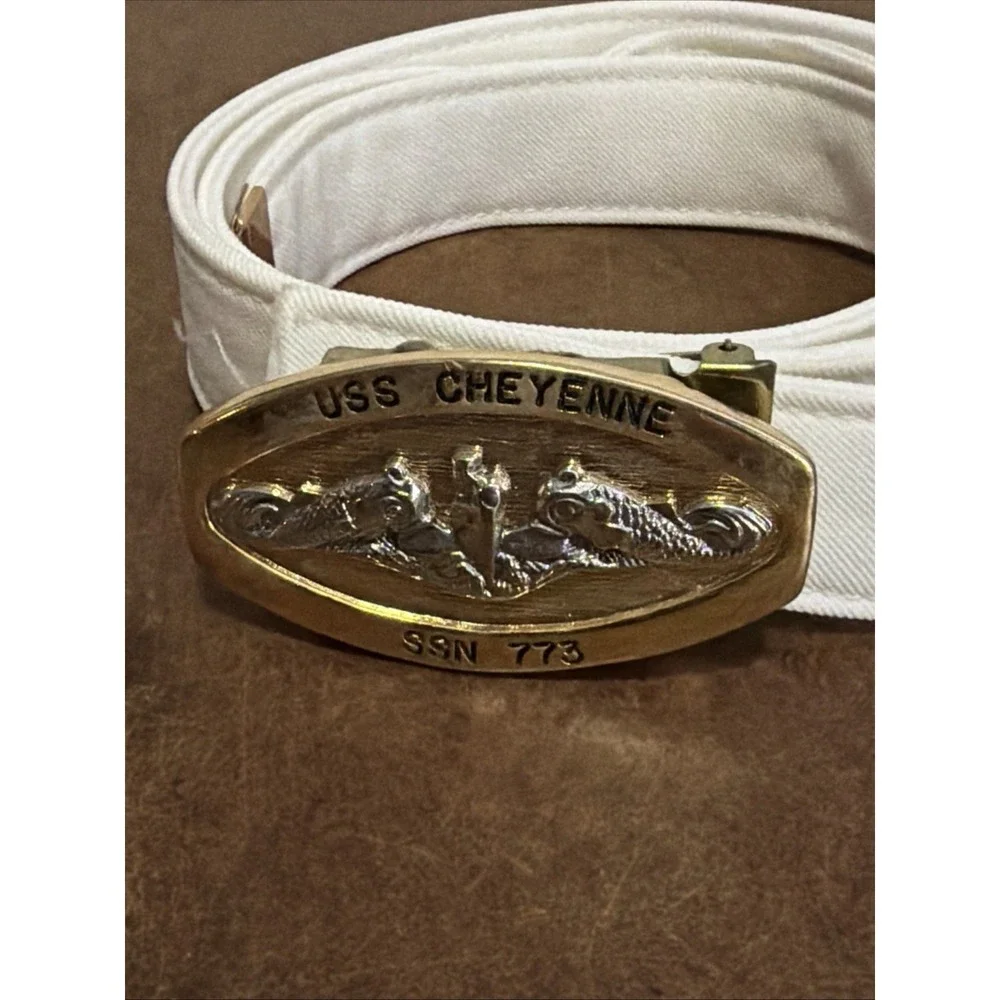 Uss Cheyenne Submarine SSN 773 Belt And Buckle Navy